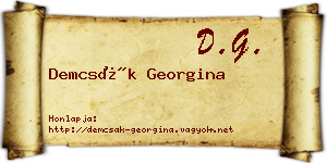 Demcsák Georgina névjegykártya