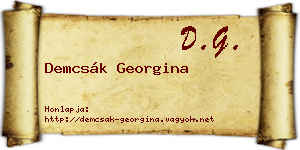 Demcsák Georgina névjegykártya
