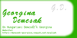 georgina demcsak business card
